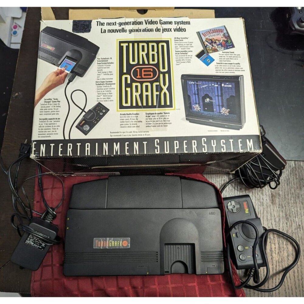 NEC TurboGrafx Turbo Grafx 16 TG16 Console In Box Nice